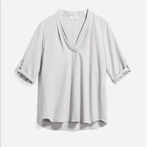 Calvin Klein V Nevk Roll Sleeve Blouse Stitch Fix